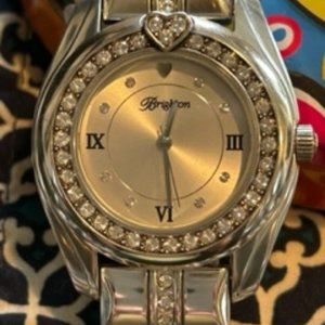 Brighton "Dana Point" Silvertone/Crystal Watch/Excellent Condition